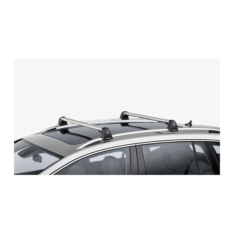 2 barres de toit Aluminium avec fixations sur barre longitudinales GREEN  VALLEY : Volkswagen GOLF 7 SPORTSVAN